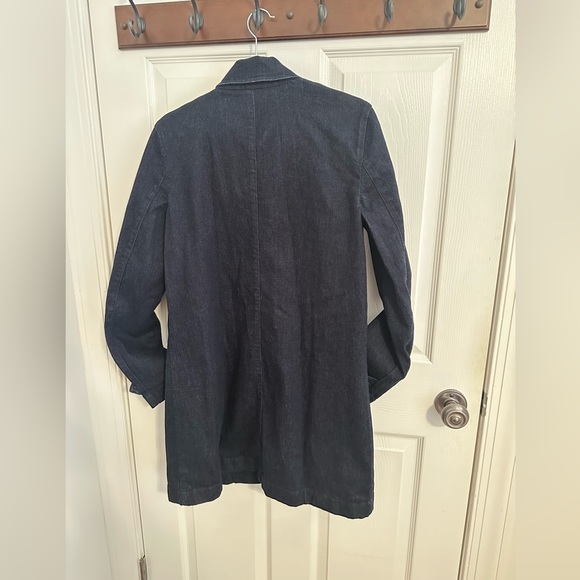 R Lauren Denim Trench Coat with Pockets - Picture 6 of 8